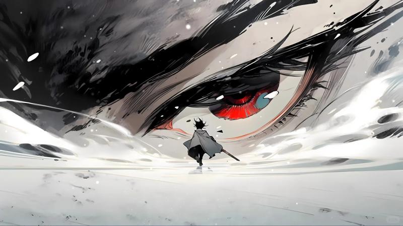 水墨,侠客,刀片