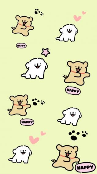 线条小狗,卡通,可爱