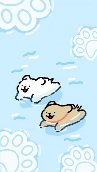 线条小狗,可爱,卡通