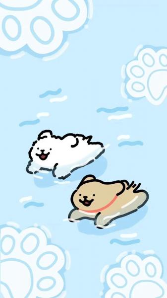 线条小狗,可爱,卡通