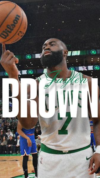 NBA,杰伦布朗,文字,篮球